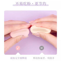 Makeup Sponge Holder Set with 3-Grid Egg-Shaped Case, Non-Absorbent Beauty Blender Puffs