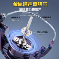 HUIDIAO Chameleon Smooth Long Cast Spinning Fishing Reel with Metal Shallow Spool