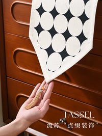 Luxury Tassel Table Runner for Dining Table, Coffee Table, Dresser, Cabinet Decor