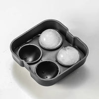 Food-Grade Silicone Sphere Ice Cube Mold for Whiskey and Cocktails with Lid