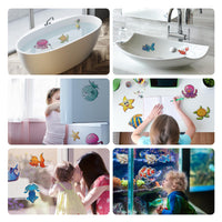Cartoon PEVA Rubber Non-Slip Bathtub Stickers for Bathroom Safety