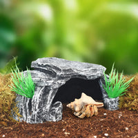 Reptile Hideaway Cave for Turtles Lizards Frogs Hermit Crabs, Aquarium Terrarium Decor