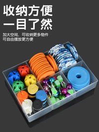 Multi-Compartment Transparent Plastic Storage Box for Small Parts and Electronic Components