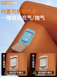 Self-Inflating Car Back Seat Air Mattress for Sedans, MPVs, and SUVs