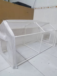 Outdoor Waterproof Windproof Pet House for Small to Medium Animals - PVC Transparent Cat Dog Shelter for Garden Patio