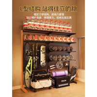 MingTian Perforated Pegboard Standing Shelf Unit for Desk Organization and Display, No-Drill Gaming Setup Storage
