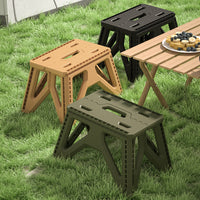 Portable Folding Stool for Outdoor Camping Fishing Home Use - Thickened Plastic Chair for Kids & Adults