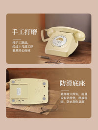 Vintage Rotary Telephone Model Ornament for Home Decor, Shop Display, Photography Prop