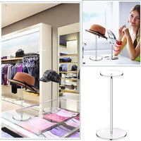 Acrylic Hat Display Stand for Baseball Caps and Duckbill Hats, Desktop Organizer Rack