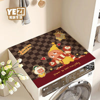 Cartoon Diatomaceous Earth Washing Machine Mat - Quick Dry, Absorbent & Cuttable