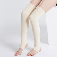 Unisex Thin Thermal Leg Warmers with Foot Stirrups for Knee and Calf Protection