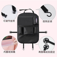 Car Backseat Organizer with Storage Pockets, Wear-Resistant PU Leather Seat Back Protector