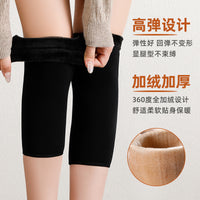 Fleece Lined Thermal Knee Warmers for Women, Extended Leg Sleeves for Joint Protection