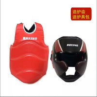 Martial Arts Training Headgear Set with Helmet and Protective Gear for Boxing Muay Thai