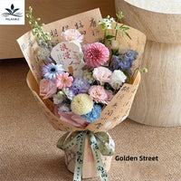 Qixi Festival Chinese Style Flower Arrangement Card, DIY Material, Holiday Blessing Card Decoration