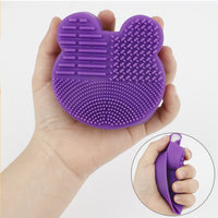 Silicone Makeup Brush Cleaning Mat with Dry Sponge for Cosmetic Tools