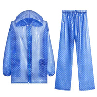 Waterproof Rain Suit for Adults - Detachable Hooded Raincoat and Pants Set for Men and Women