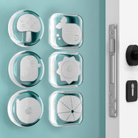 Silicone Door Handle Wall Protector, Self-Adhesive, Transparent, Sound Dampening Bumper for Walls and Furniture