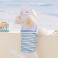Pet Dog Sailor Collar Vest and Dress Set for Small to Medium Dogs