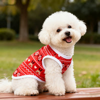 Pet Christmas Snowflake Vest for Dogs and Cats, Festive Holiday Apparel