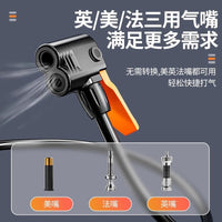 Portable Foot Pump for Bicycle Tires, Basketballs, and Inflatables - High Pressure Hand-Free Operation