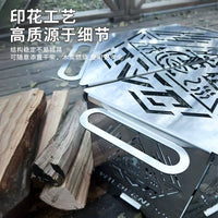 Portable Hexagonal Outdoor Fire Pit with Storage Bag for Camping, Bonfires, and BBQ