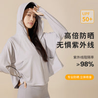 Women's Ice Silk Sun Protection Cape with Hood and UV Protection