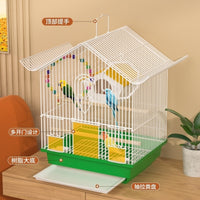 Small Metal Bird Cage for Budgies, Peonies, and Other Ornamental Birds, Breeding Cage for Home Use