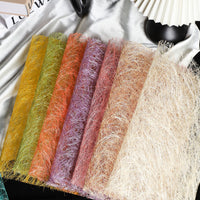Crinkled Fiber Paper for Floral Arrangements and Gift Wrapping