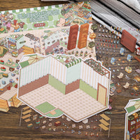 Paper Trace Vintage Series 3D Miniature Scene Stickers for DIY Crafts