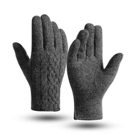 Winter Cashmere Lined Touchscreen Gloves for Men and Women, Windproof Thermal Knitted Full Finger Gloves