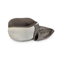 U-Shaped Travel Neck Pillow with Hood, Portable and Supportive for Airplanes, Ice Silk Fabric