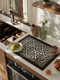 Diatomaceous Earth Kitchen Sink Drying Mat, Super Absorbent Non-Slip Quick Dry Countertop Mat for Bathroom