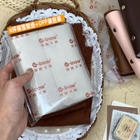 A7 Vintage Tri-Fold Leather Planner with 20mm Rings and Refill Pages