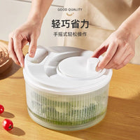 Manual Salad Spinner and Vegetable Dryer with Large Capacity Washing Bowl
