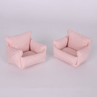 Miniature 1:12 Scale Dollhouse Single Sofa for BJD Dolls, Living Room Furniture Model