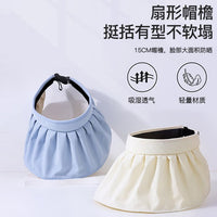 Women's UPF 50+ Wide Brim Foldable Sun Visor for Outdoor Beach