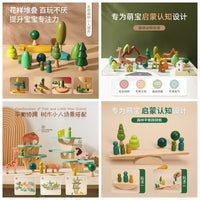 Wooden Geometric Stacking Toy for Early Education