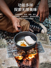 Boundless Voyage Pure Titanium Mini BBQ Grill Plate/Net for Outdoor Camping Picnic