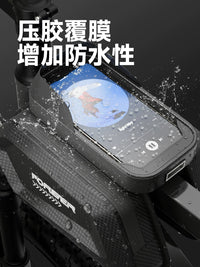 Bicycle Frame Bag with Phone Holder, Waterproof Cycling Storage Pouch for Mountain and Road Bikes