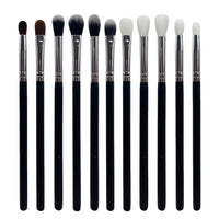 Premium 11-Piece Eye Makeup Brush Set with Optional Travel Bag