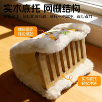 Winter Warm Bird Hammock for Parrots and Small Birds, Thickened Triangle Swing Nest