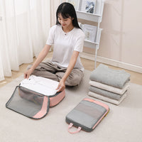 Travel Compression Packing Cubes Set with Toiletry Bag