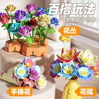 Kids' DIY Flower Press Machine Toy Set for Crafting Simulated Bouquets and Floral Arrangements