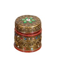 Thai Solid Wood Toothpick Holder with Glazed Glass, Creative New Chinese Style Cotton Swab Box