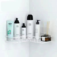 No-Drill Corner Bathroom Shelf Wall-Mounted Storage Organizer for Shower and Vanity