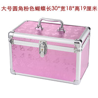 Professional Portable Aluminum Cosmetic Makeup Tool Case with Trays for Nail Techs, Beauticians, and Therapists