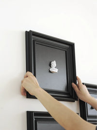 Mid-Century Relief Sculpture Wall Art with French Plaster Frame