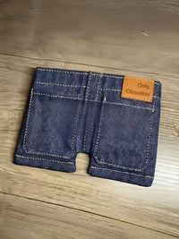 Mini Denim Coin Purse Wallet for Men and Women, Portable Card Holder ID Bag