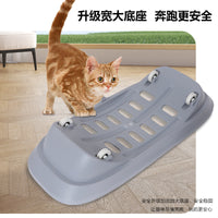 Cat Treadmill Exercise Wheel with Anti-Pinch Design for Pet Fitness and Play